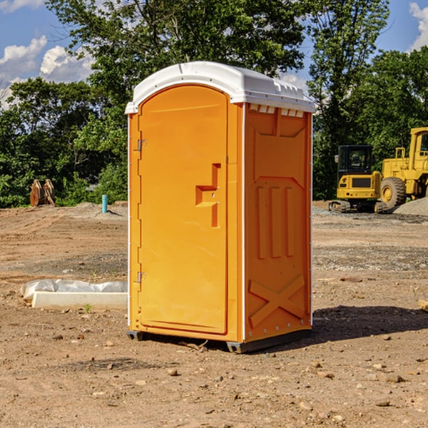 how often are the porta potties cleaned and serviced during a rental period in Supply